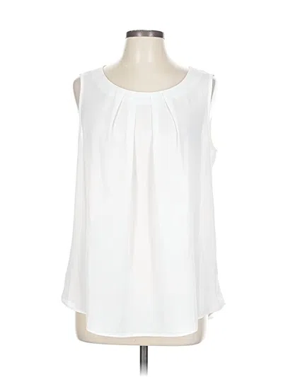 Pre-owned Sami & Jo Sleeveless Blouse In White