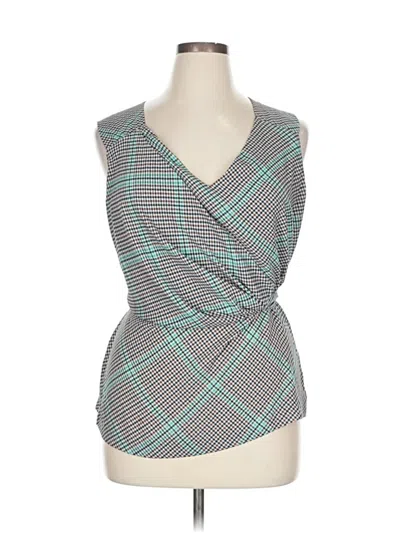 Pre-owned New York And Company Sleeveless Blouse In Blue