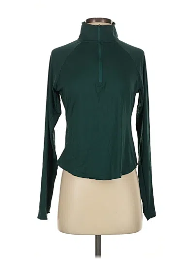 Pre-owned Lands' End Turtleneck Sweater In Green