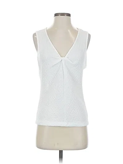 Pre-owned Dkny Sleeveless Blouse In White