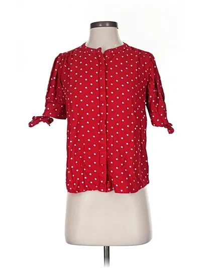 Pre-owned Love 3/4 Sleeve Blouse In Red