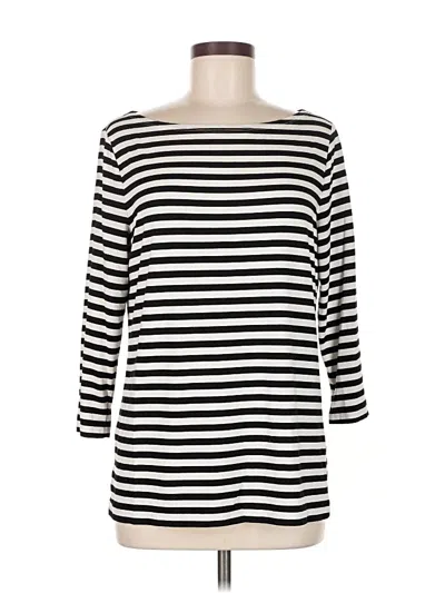 Pre-owned Ann Taylor Factory 3/4 Sleeve T-shirt In Black