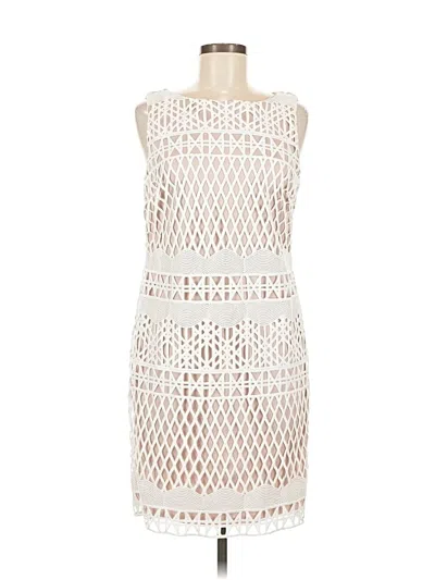 Pre-owned Carmen Marc Valvo Cocktail Dress In White