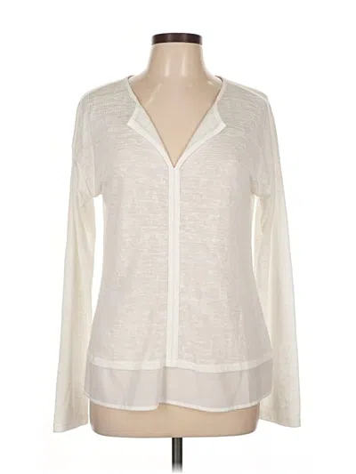 Pre-owned Sanctuary Long Sleeve Blouse In White