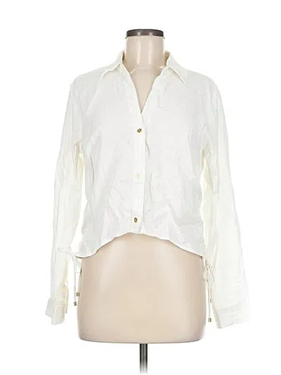 Pre-owned Michael Michael Kors Long Sleeve Blouse In White