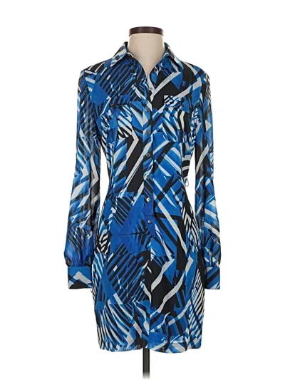 Pre-owned Bebe Casual Dress In Blue