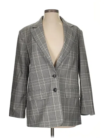 Pre-owned Zara Blazer Jacket In Gray