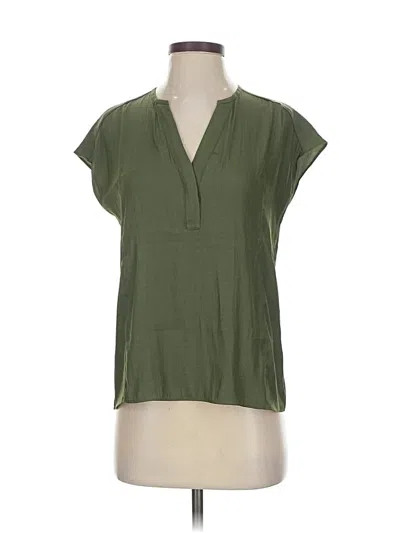 Pre-owned Banana Republic Short Sleeve Blouse In Green