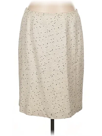 Pre-owned Talbots Formal Skirt In White