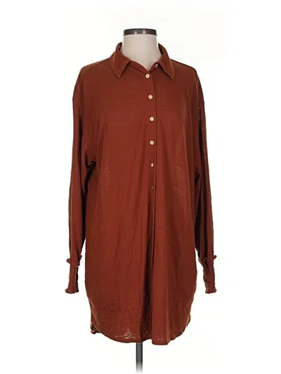 Pre-owned Fp Beach Casual Dress In Brown