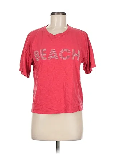 Pre-owned Pj Salvage Short Sleeve T-shirt In Red