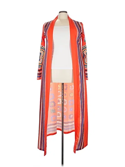 Pre-owned Unbranded Kimono In Orange