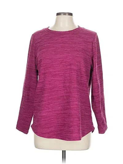 Pre-owned Karen Scott Sport Pullover Sweater In Purple