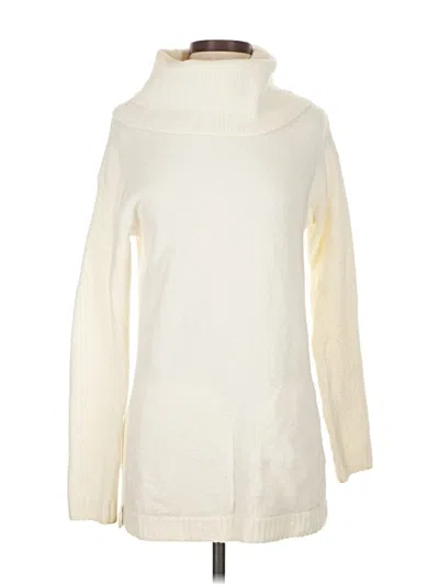 Pre-owned Talbots Turtleneck Sweater In White