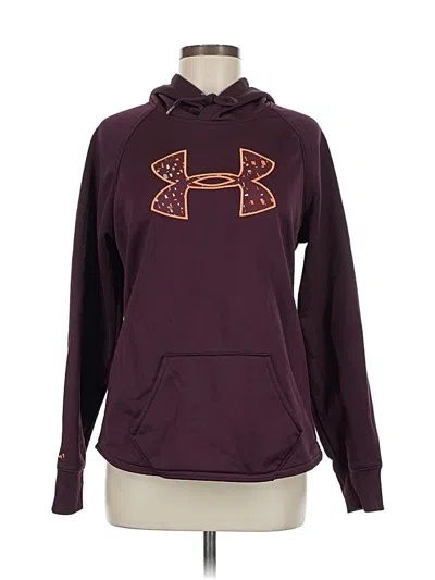 Pre-owned Under Armour Pullover Hoodie In Burgundy
