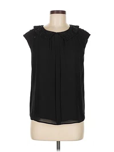 Pre-owned Ann Taylor Sleeveless Blouse In Black
