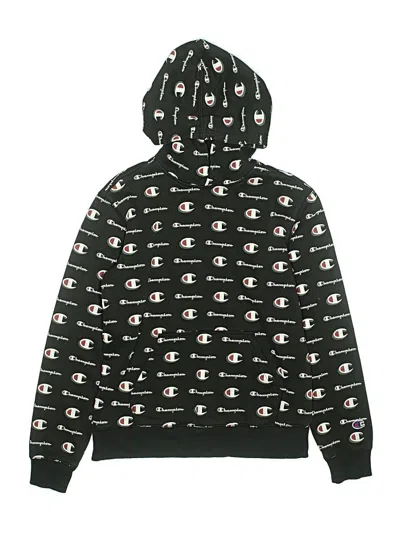 Pre-owned Champion Kids' Pullover Hoodie In Black