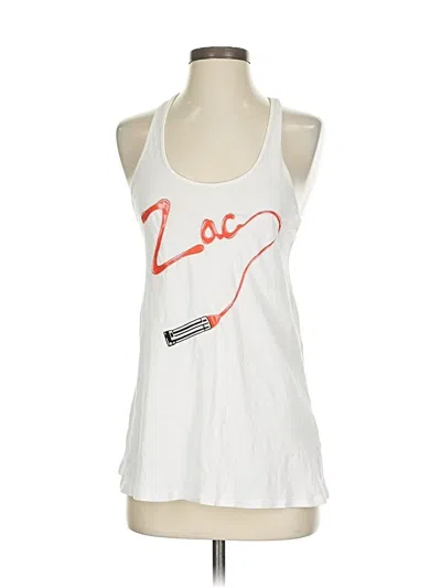 Pre-owned Zac Posen For Target Tank Top White Halter Neckline Tops