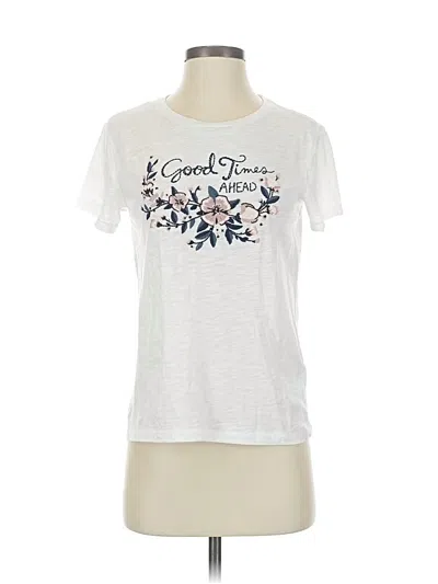 Pre-owned Abercrombie & Fitch Short Sleeve T-shirt In White