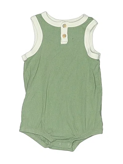 Pre-owned Cat & Jack Kids' Short Sleeve Onesie In Green
