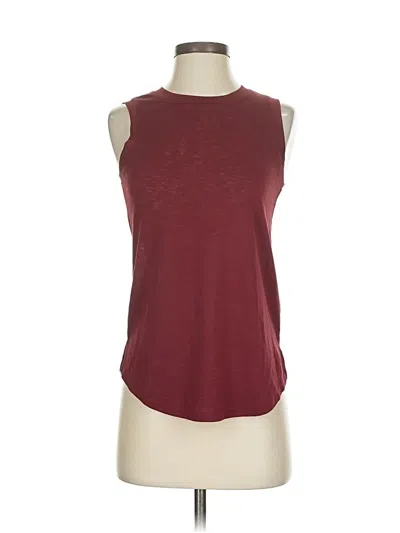 Pre-owned Athleta Sleeveless T-shirt In Burgundy