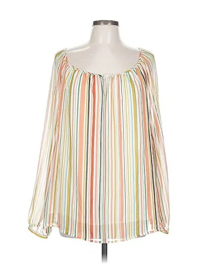 Jack By Bb Dakota Long Sleeve Blouse In White