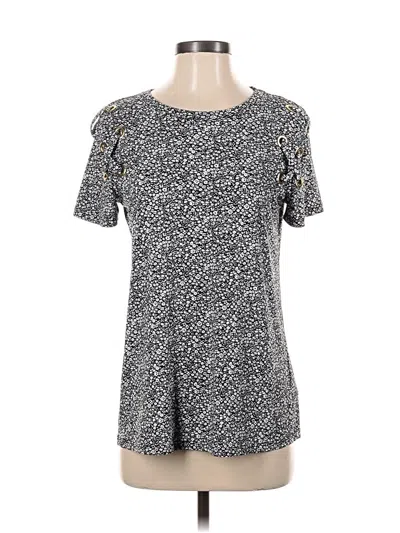 Pre-owned Michael Michael Kors Short Sleeve Top Gray Square Neckline Tops