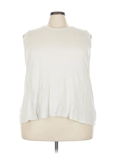 Pre-owned Lane Bryant Sleeveless T-shirt In Silver