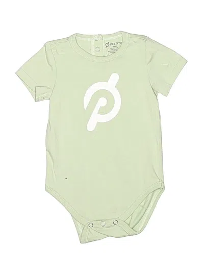 Pre-owned Peloton Babies' Short Sleeve Onesie In Green