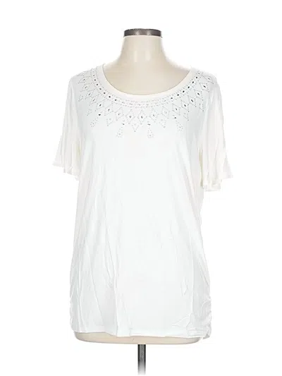Pre-owned Jm Collection Short Sleeve T-shirt In White