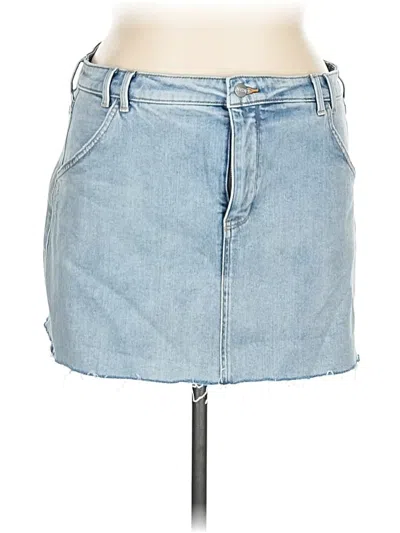 Pre-owned Nydj Denim Skirt In Blue
