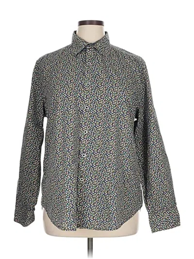 Pre-owned Robert Graham Long Sleeve Button Down Shirt In Gray