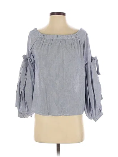 Pre-owned Aqua 3/4 Sleeve Blouse In Gray