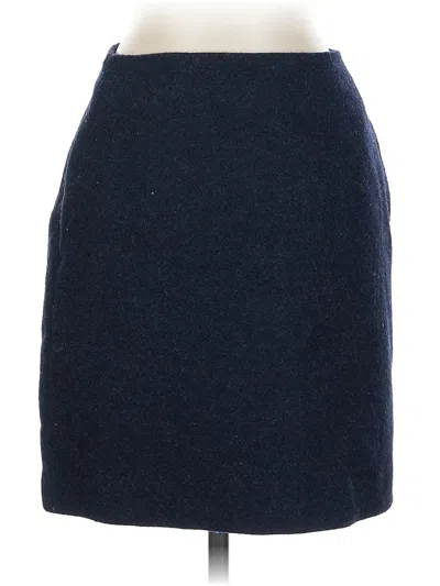 Pre-owned Uniqlo Wool Skirt In Blue