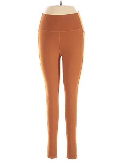 Pre-owned Girlfriend Collective Active Pants In Brown