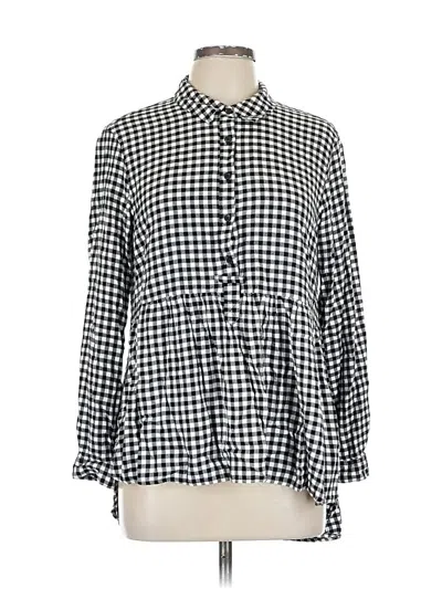 Pre-owned Falls Creek Long Sleeve Blouse In Black