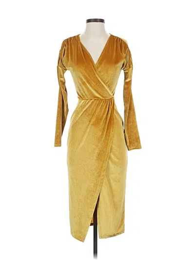 Pre-owned Asos Design Cocktail Dress In Gold