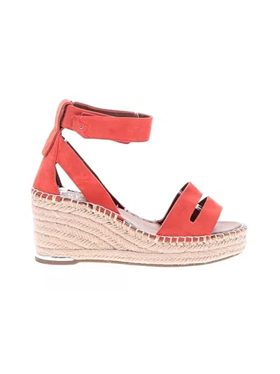 Pre-owned Franco Sarto Wedges In Red