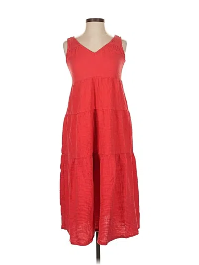 Pre-owned Marine Layer Casual Dress In Red