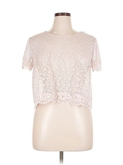 Pre-owned Victoria's Secret Short Sleeve Top Pink Mock Neckline Tops