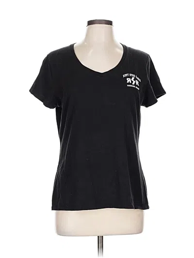 Pre-owned Hanes Short Sleeve T-shirt In Black