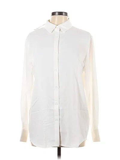 Pre-owned Assorted Brands Long Sleeve Blouse In White