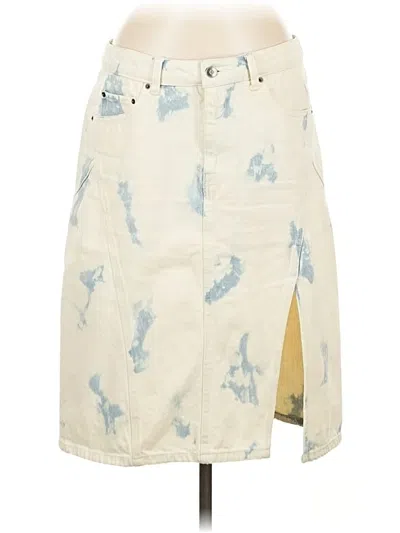 Pre-owned Future Collective Denim Skirt In White
