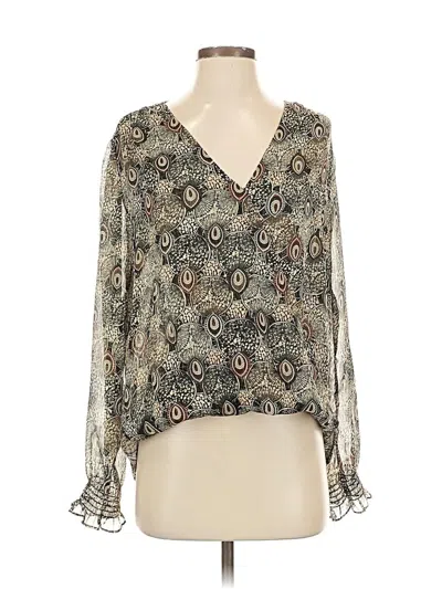 Pre-owned Veronica M 3/4 Sleeve Blouse In Gray