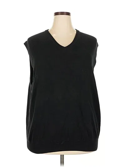 Pre-owned Van Heusen Sweater Vest In Black