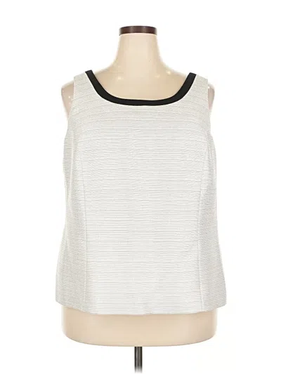Pre-owned Kasper Sleeveless Top Silver Boatneck Tops