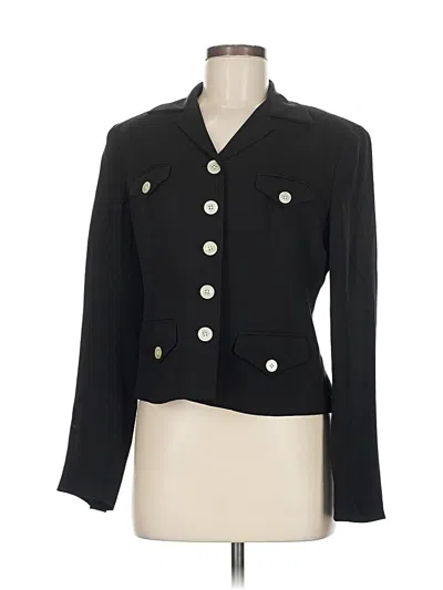 Pre-owned Polo Ralph Lauren Silk Blazer Jacket In Black