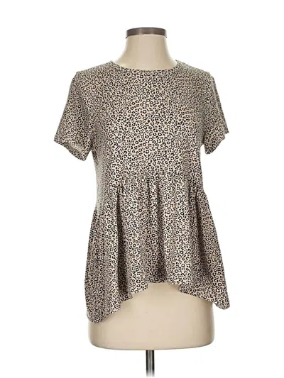 Pre-owned Gaze Short Sleeve T-shirt In Brown