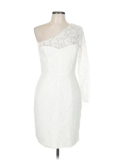 Pre-owned Bcbgmaxazria Cocktail Dress In White