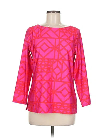 Pre-owned Vineyard Vines 3/4 Sleeve T-shirt In Pink